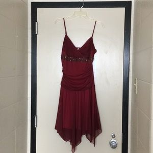 Dark red “flapper” 20’s style prom dress